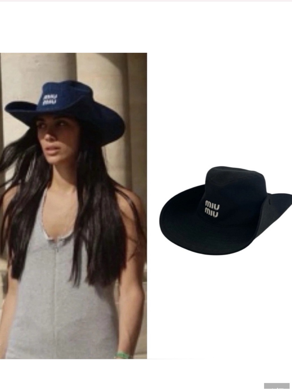 Boutique made Drill Black Cowboy Hat / Sun Hat